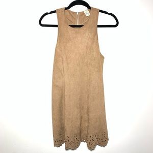 🌿 Anthropologie | Paper Crane Suede Floral Dress